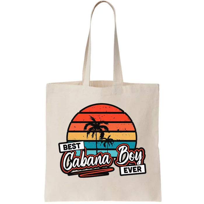 Colorful Sunset Palm Tree Best Cabana Boy Ever Tote Bag