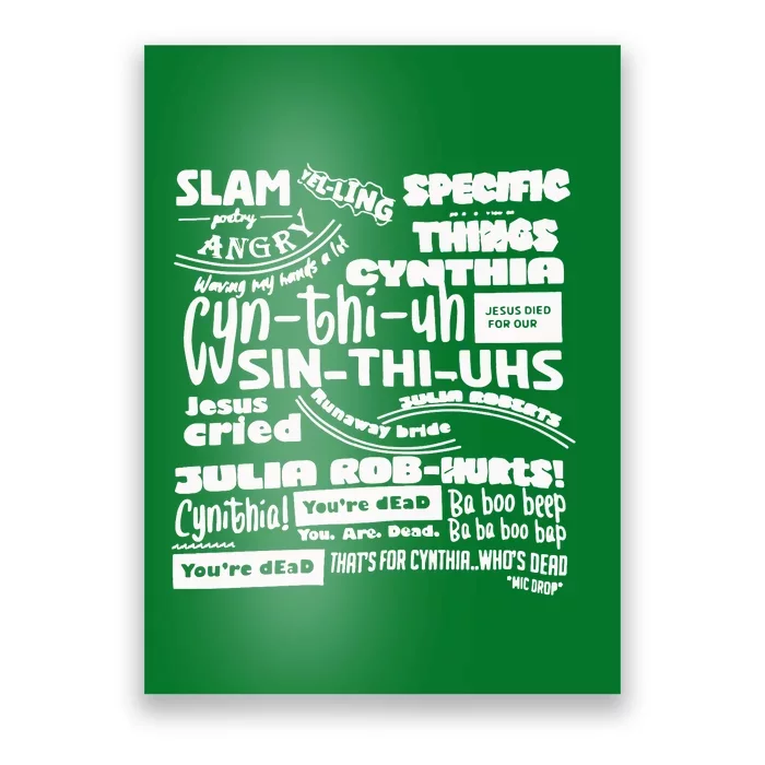 Cynthia Slam Poetry Poster