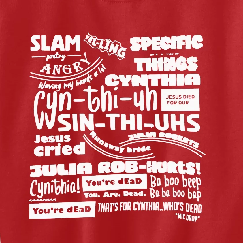 Cynthia Slam Poetry Kids Sweatshirt