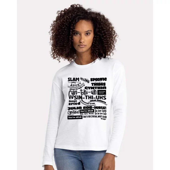 Cynthia Slam Poetry Womens Cotton Relaxed Long Sleeve T-Shirt