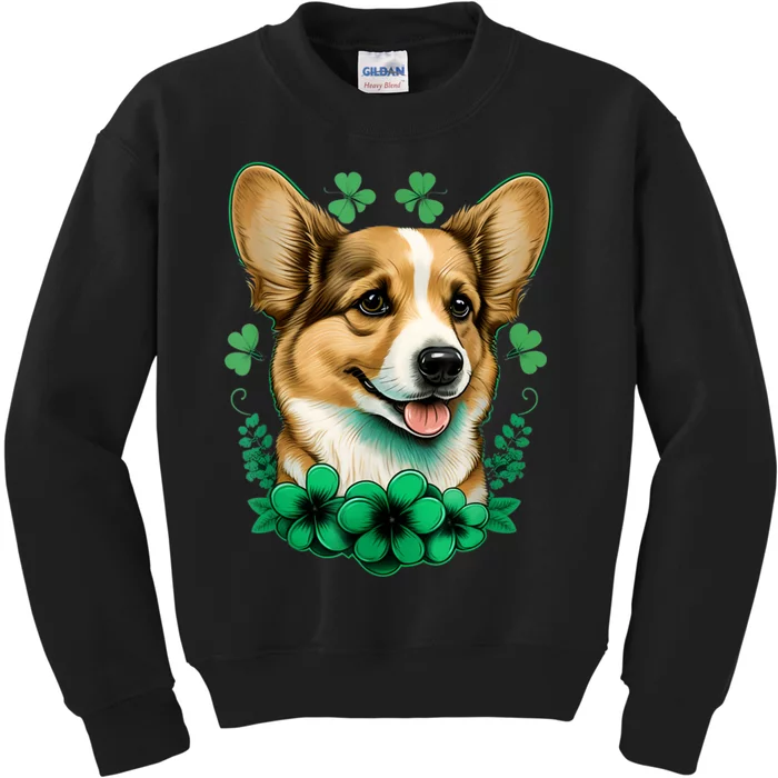 Corgi St. Patricks Day: Fun For Corgi And Irish Lovers Kids Sweatshirt