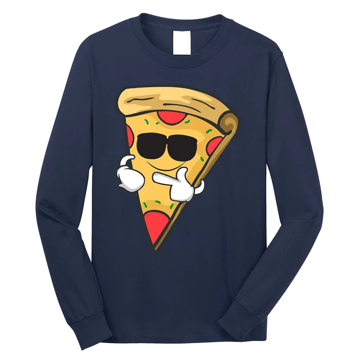 Cool Sunglasses Pizza T Gift Boy Girl Long Sleeve Shirt