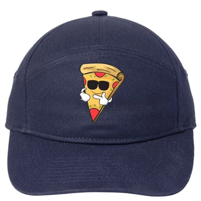 Cool Sunglasses Pizza T Gift Boy Girl 7-Panel Snapback Hat