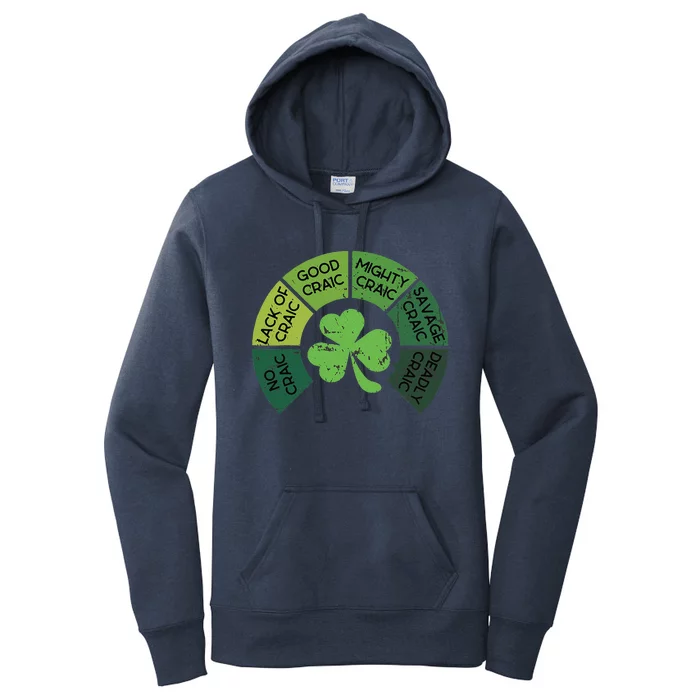 CraicOmeter Saint Pattys Day Ireland Saint Patricks Day Women's Pullover Hoodie