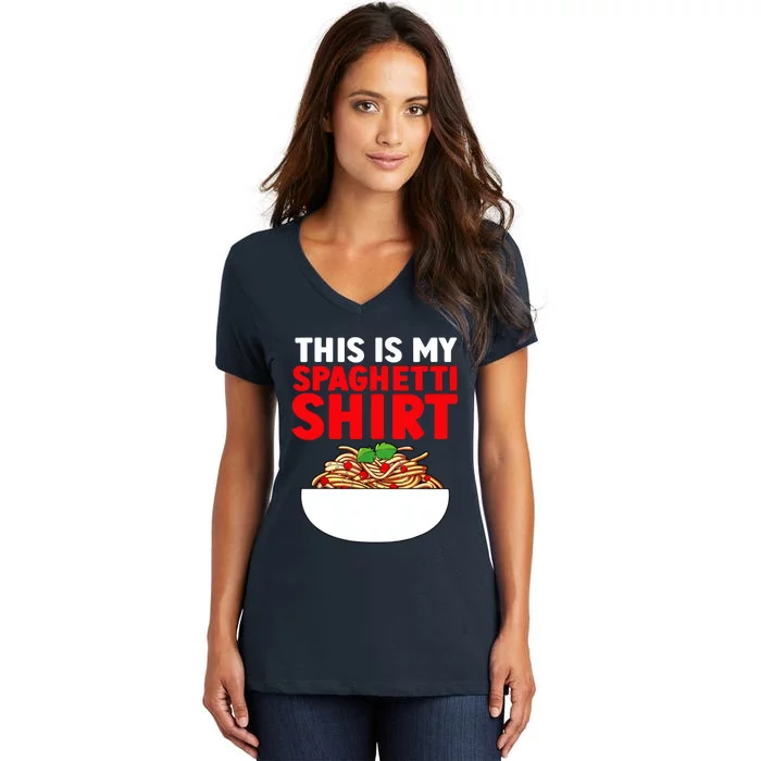 Cute Spaghetti Pasta Spaghetti Lover Women's V-Neck T-Shirt