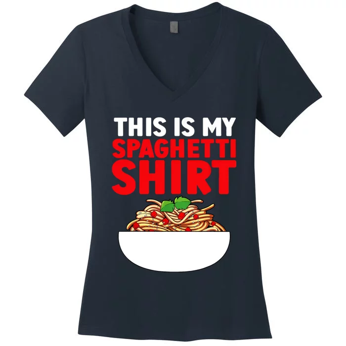 Cute Spaghetti Pasta Spaghetti Lover Women's V-Neck T-Shirt