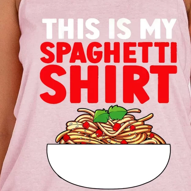 Cute Spaghetti Pasta Spaghetti Lover Women's Knotted Racerback Tank