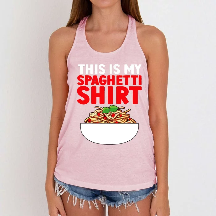 Cute Spaghetti Pasta Spaghetti Lover Women's Knotted Racerback Tank