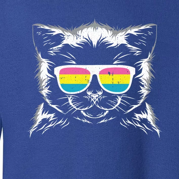 Cat Sunglasses Pansexual Pride Kitten Lgbtq Proud Ally Gift Toddler Sweatshirt