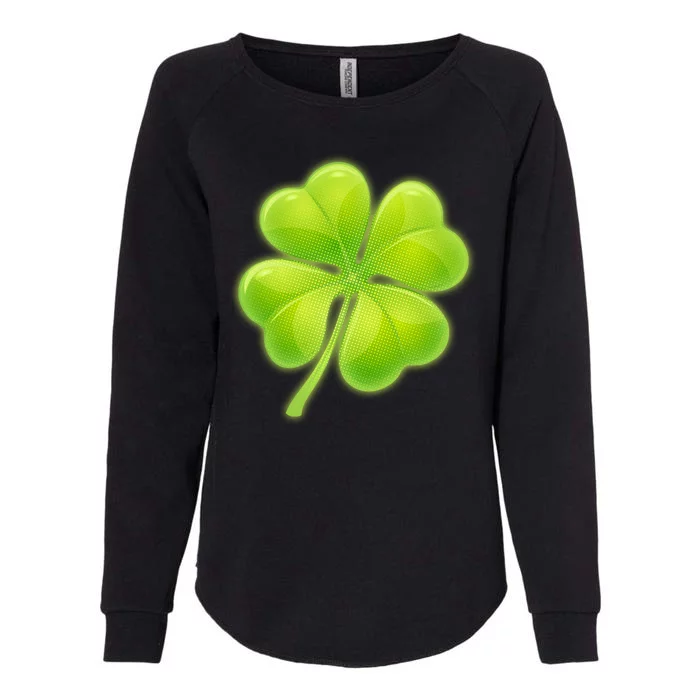 Cute St Patricks Day Lucky Glowing Shamrock Clover Womens California Wash Sweatshirt