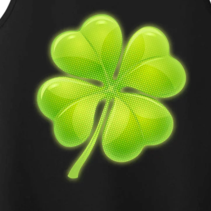 Cute St Patricks Day Lucky Glowing Shamrock Clover Performance Tank