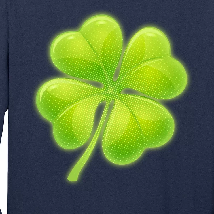 Cute St Patricks Day Lucky Glowing Shamrock Clover Long Sleeve Shirt