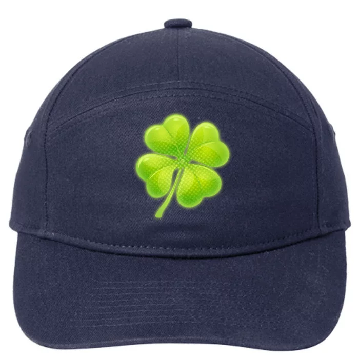 Cute St Patricks Day Lucky Glowing Shamrock Clover 7-Panel Snapback Hat