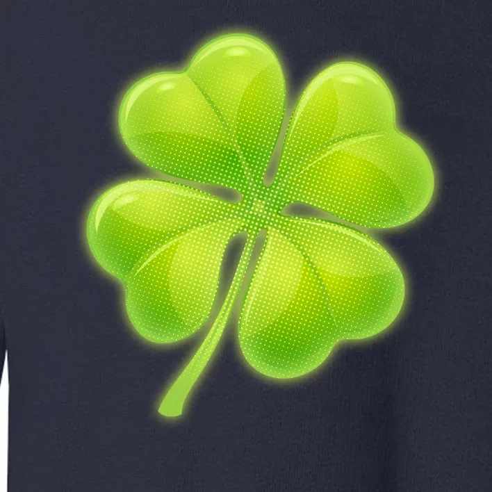 Cute St Patricks Day Lucky Glowing Shamrock Clover Toddler Sweatshirt