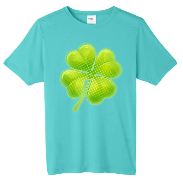 Cute St Patricks Day Lucky Glowing Shamrock Clover ChromaSoft Performance T-Shirt