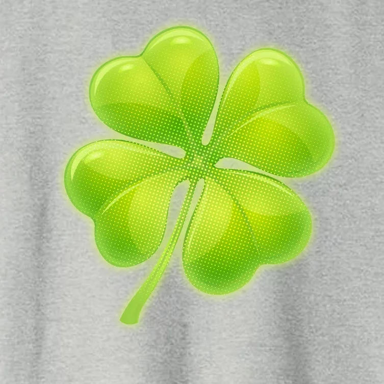 Cute St Patricks Day Lucky Glowing Shamrock Clover Women's Crop Top Tee