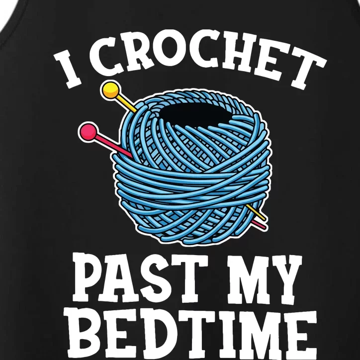 Crochet Shirts Quilting Knitting Sewing Funny Crocheters Performance Tank