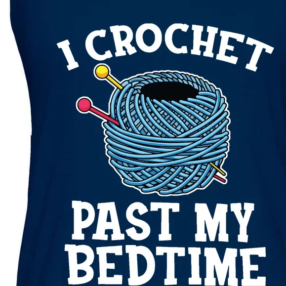 Crochet Shirts Quilting Knitting Sewing Funny Crocheters Ladies Essential Flowy Tank