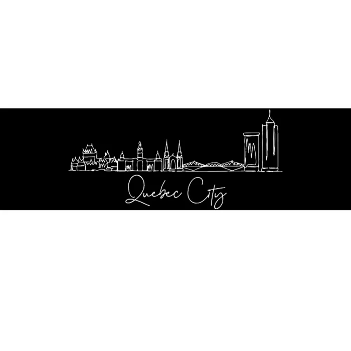 City Skyline Quebec Canada Bumper Sticker