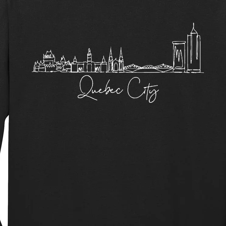 City Skyline Quebec Canada Tall Long Sleeve T-Shirt