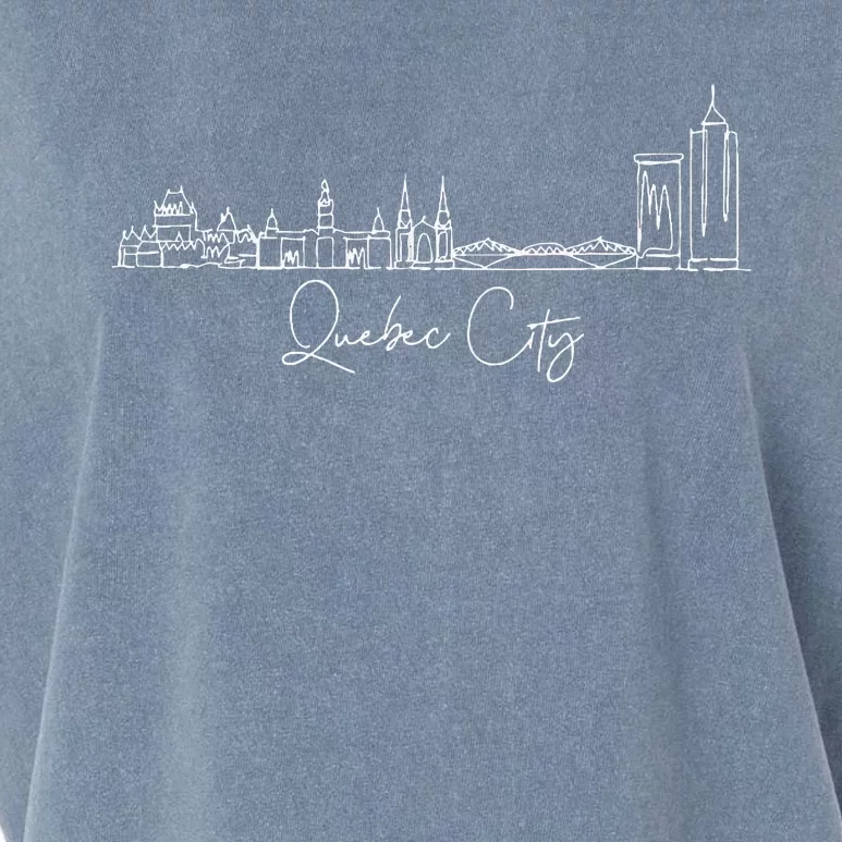 City Skyline Quebec Canada Garment-Dyed Women's Muscle Tee