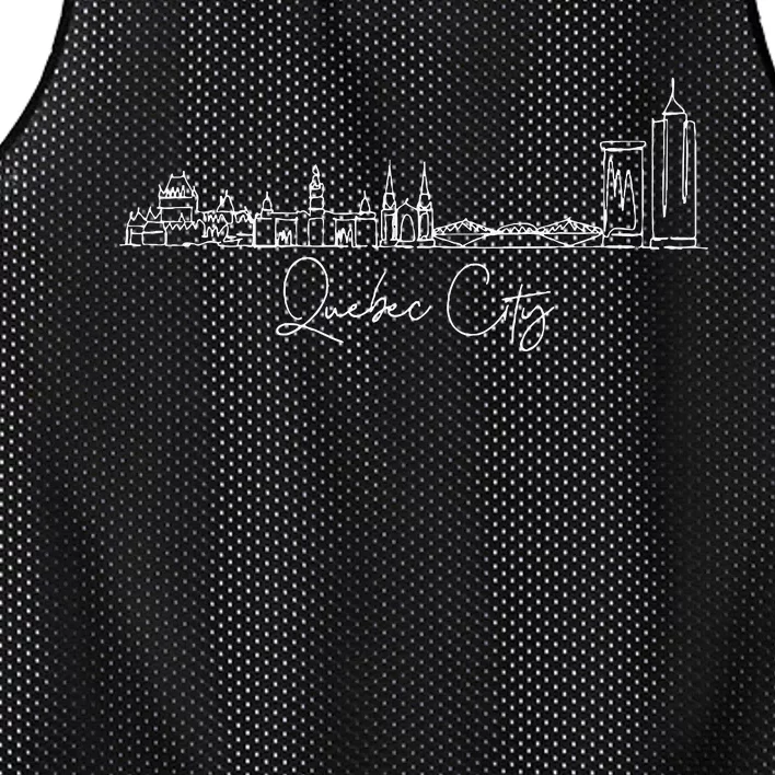 City Skyline Quebec Canada Mesh Reversible Basketball Jersey Tank