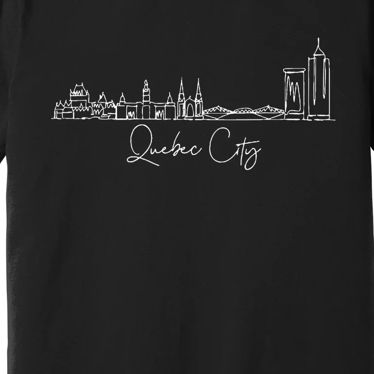 City Skyline Quebec Canada Premium T-Shirt