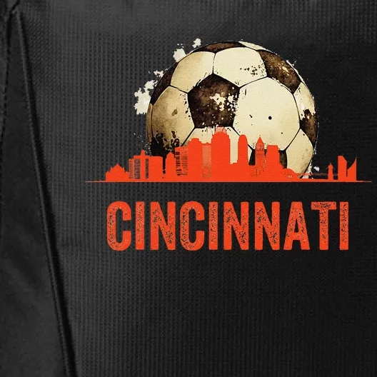 Cincinnati Soccer Queen City Skyline Futbol Fan City Backpack