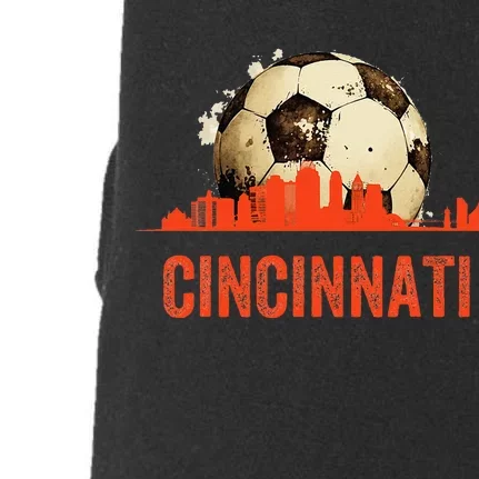 Cincinnati Soccer Queen City Skyline Futbol Fan Doggie 3-End Fleece Hoodie