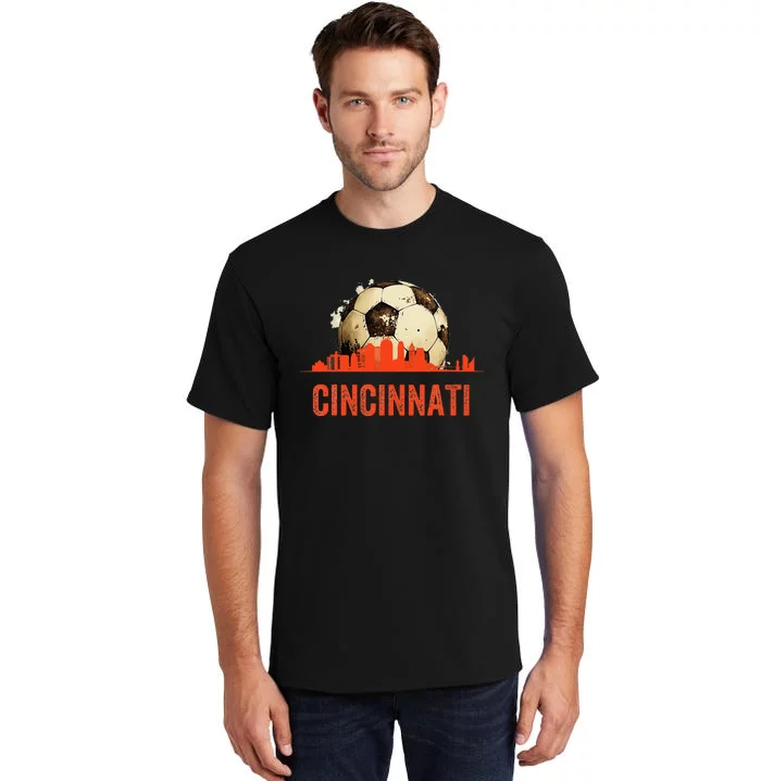 Cincinnati Soccer Queen City Skyline Tall T-Shirt