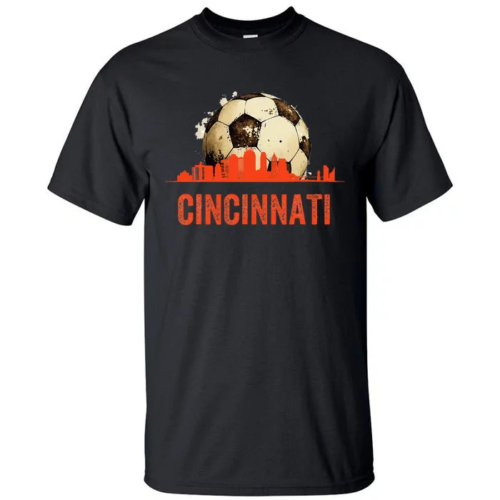 Cincinnati Soccer Queen City Skyline Tall T-Shirt