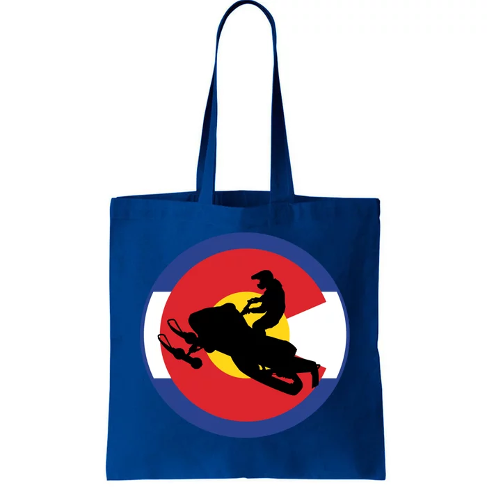 Colorado Snowmobile Rider Snowmobiling In Colorado Gift Tote Bag