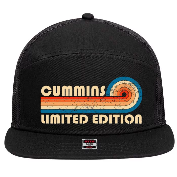 Cummins Surname Retro 7 Panel Mesh Trucker Snapback Hat