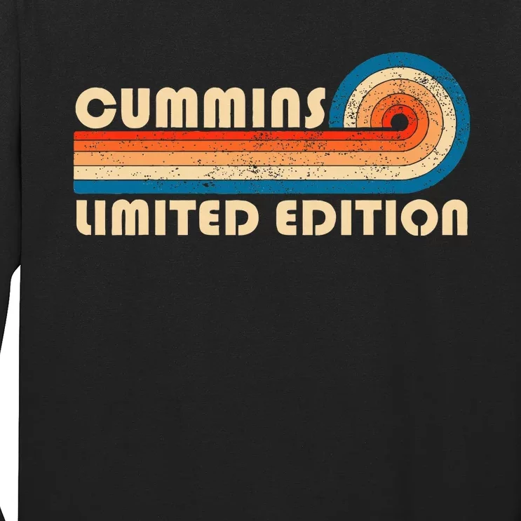 Cummins Surname Retro Long Sleeve Shirt