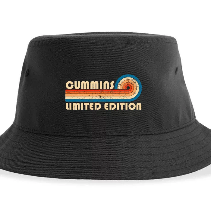 Cummins Surname Retro Sustainable Bucket Hat