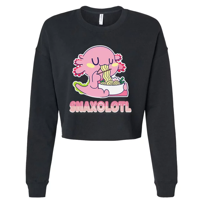 Cute Snaxolotl Ra Axolotl Kawaii Fish Cropped Pullover Crew