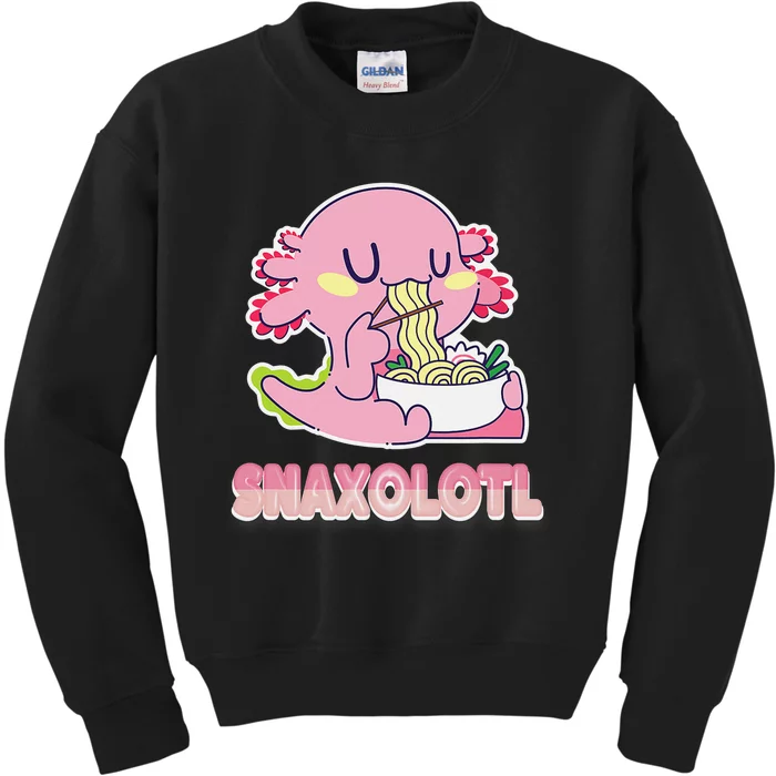 Cute Snaxolotl Ra Axolotl Kawaii Fish Kids Sweatshirt