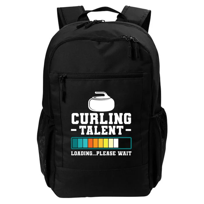 Curling Stone Retro Vintage Curler Team Sport Daily Commute Backpack