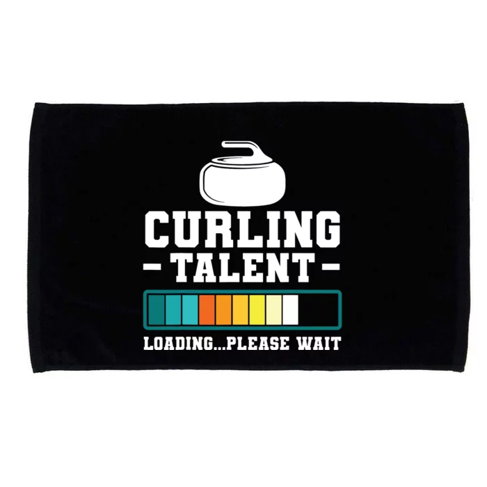 Curling Stone Retro Vintage Curler Team Sport Microfiber Hand Towel