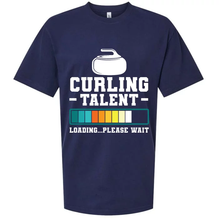 Curling Stone Retro Vintage Curler Team Sport Sueded Cloud Jersey T-Shirt