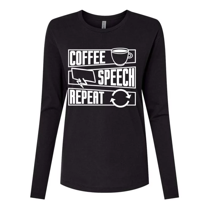 Coffee Speech Repeat Anxiety Awareness Care Tal Health Gift Womens Cotton Relaxed Long Sleeve T-Shirt