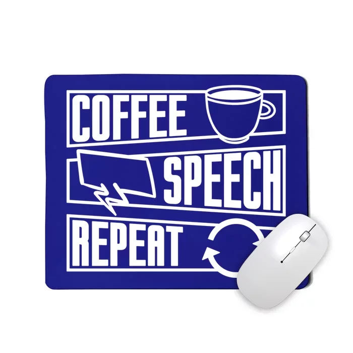 Coffee Speech Repeat Anxiety Awareness Care Tal Health Gift Mousepad