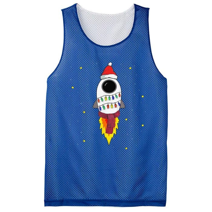 Christmas Space Rocket Pajama Top Santa Space Themed Mesh Reversible Basketball Jersey Tank