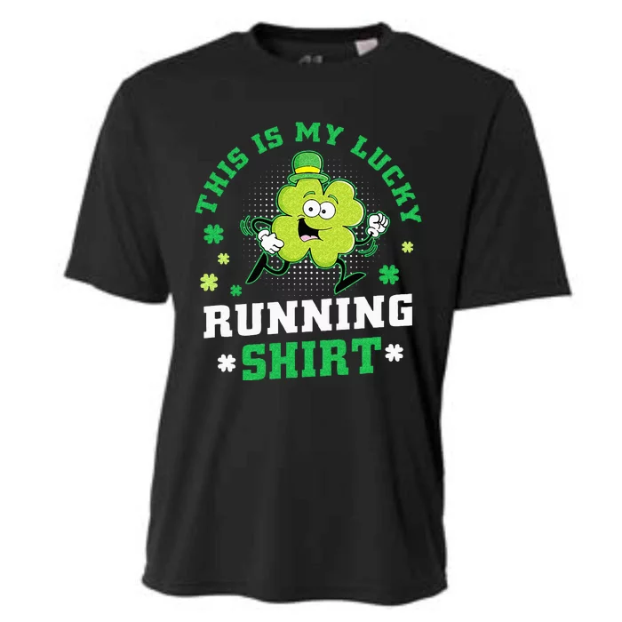 Cute Shamrock Running St Patricks Day Lucky Running Team Cooling Performance Crew T-Shirt