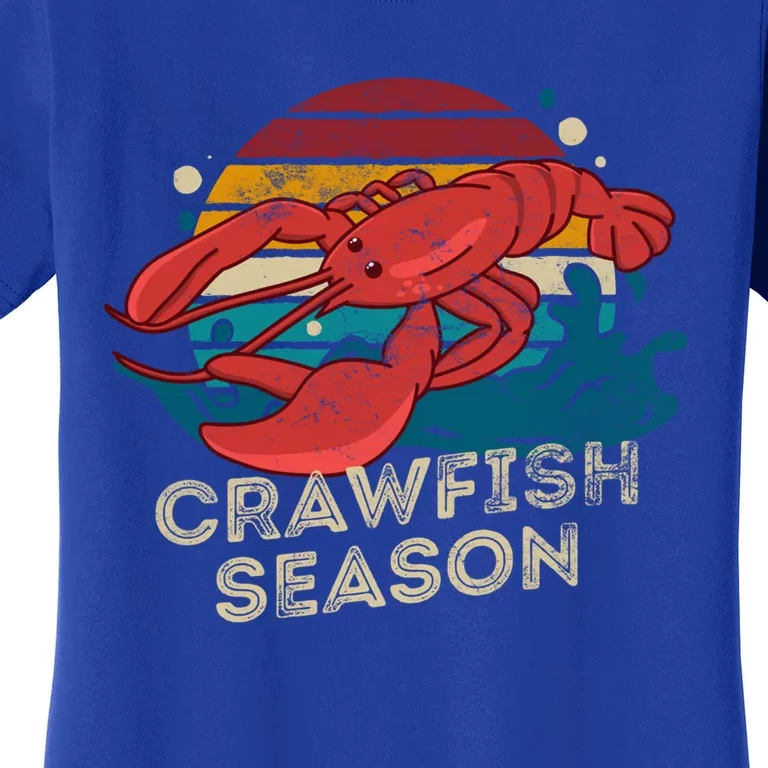 Crawfish Season Retro Crawfish Boil Love Crayfish Seafood Gift Women's T-Shirt