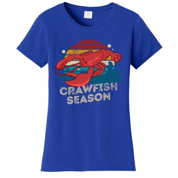 Crawfish Season Retro Crawfish Boil Love Crayfish Seafood Gift Women's T-Shirt