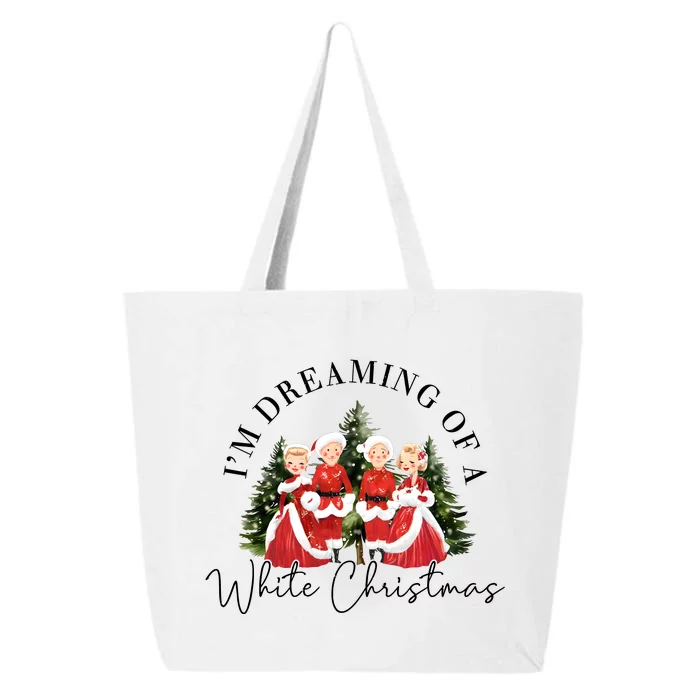 Christmas Santa Red Dolls White Christmas Trees Movie 1954 25L Jumbo Tote