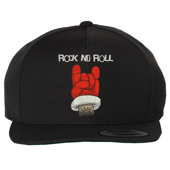 Christmas Santa Rock Nd Roll Music Lovers Christmas Costume Gift Wool Snapback Cap