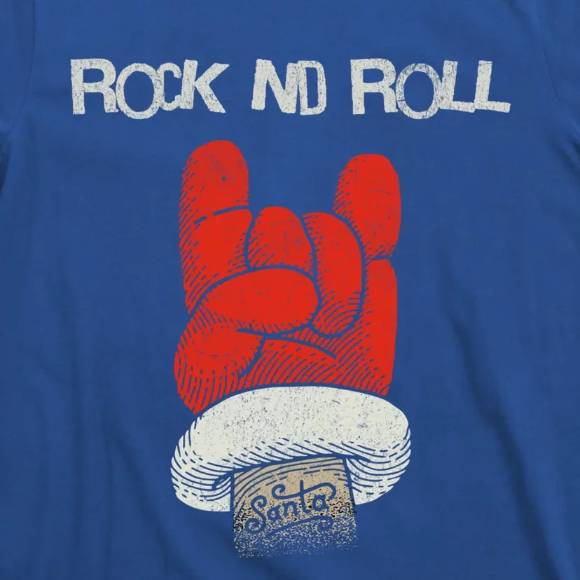 Christmas Santa Rock Nd Roll Music Lovers Christmas Costume Gift T-Shirt