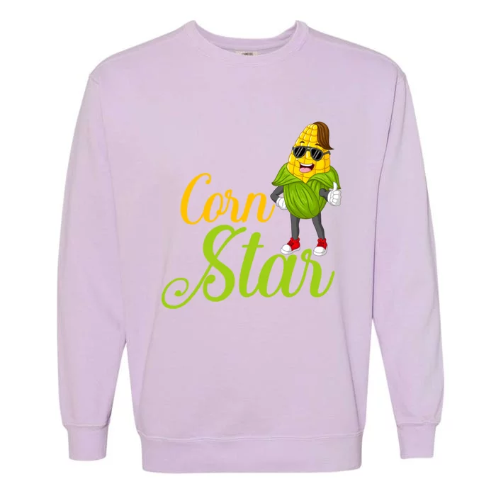 Corn Star Rancher Barnyard Harvest Farming Barn Cattle Gift Garment-Dyed Sweatshirt